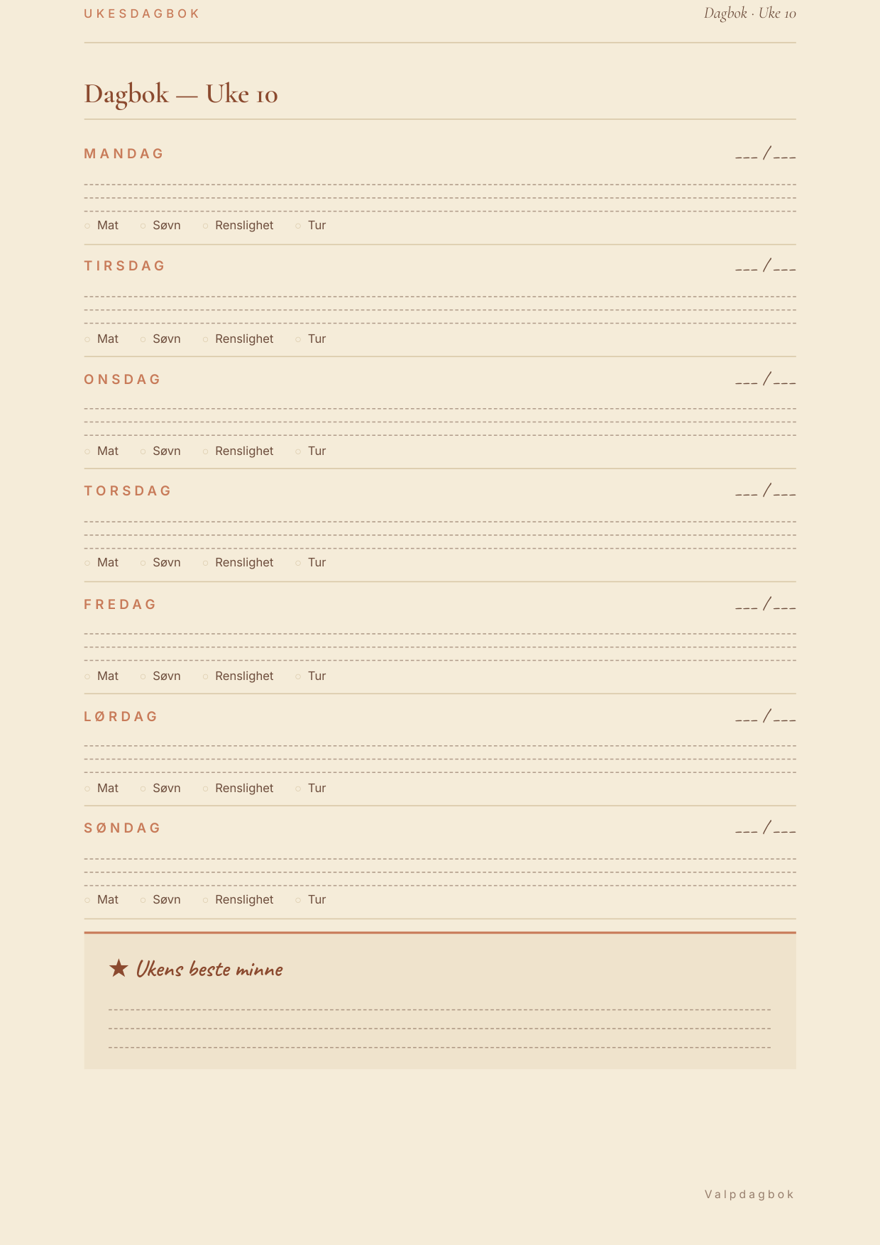 Valpedagbok side 34