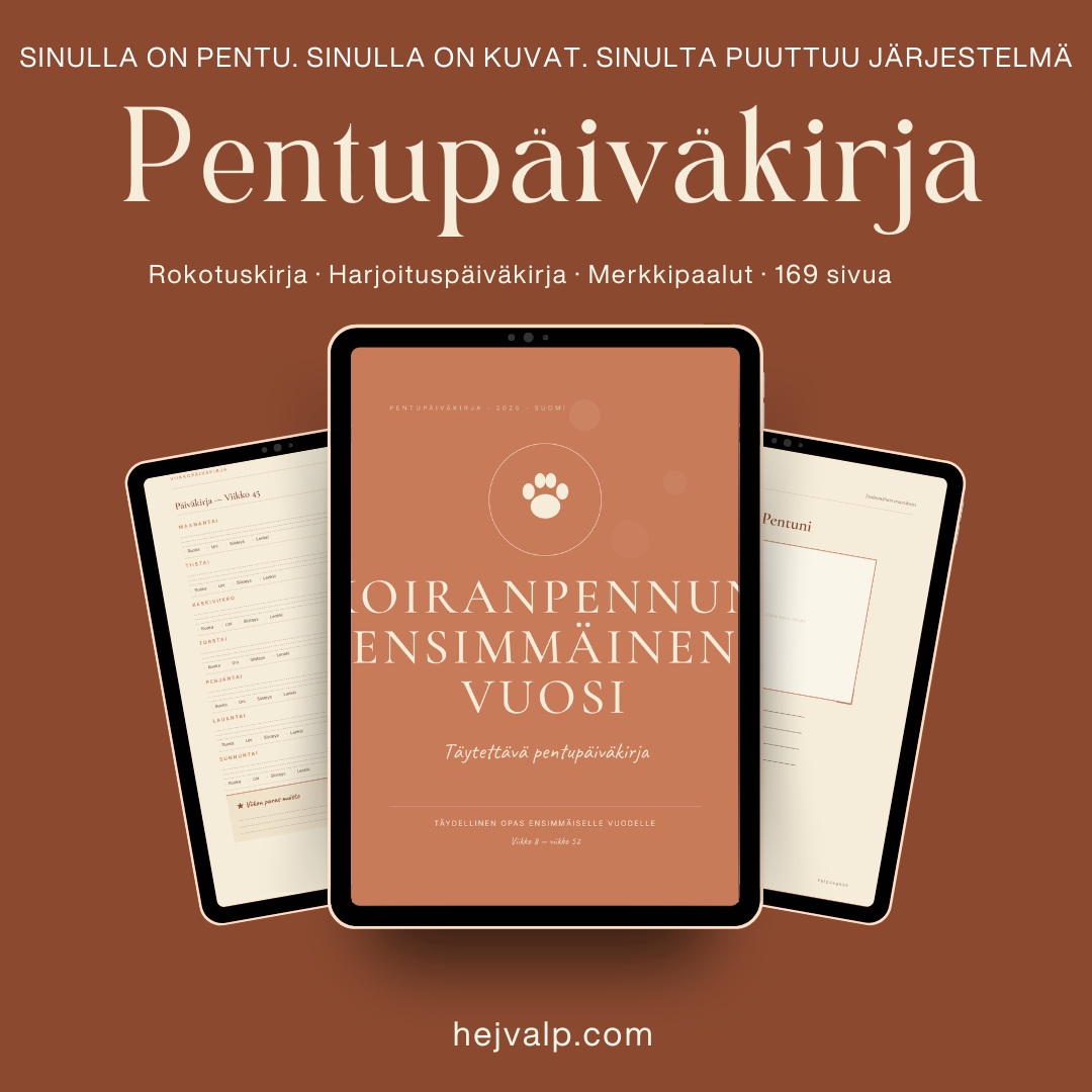 Pentupäiväkirja — Koiranpennun ensimmäinen vuosi 52 viikkoa PDF