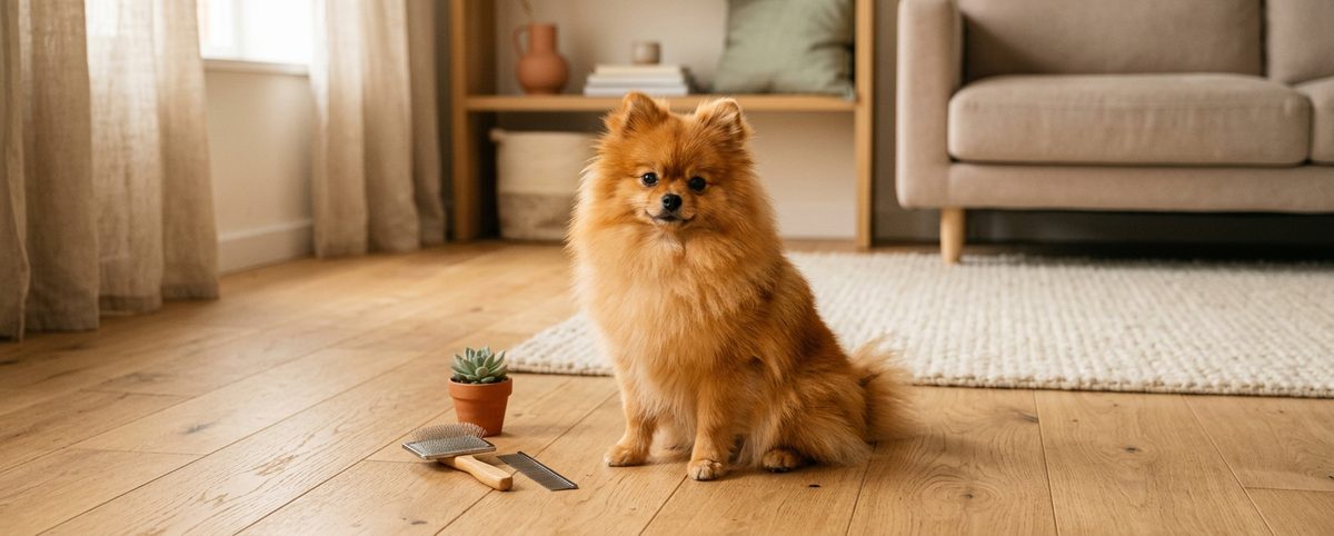 Pomeranian-pentu — rotuopas, hoito ja turkkirutiinit